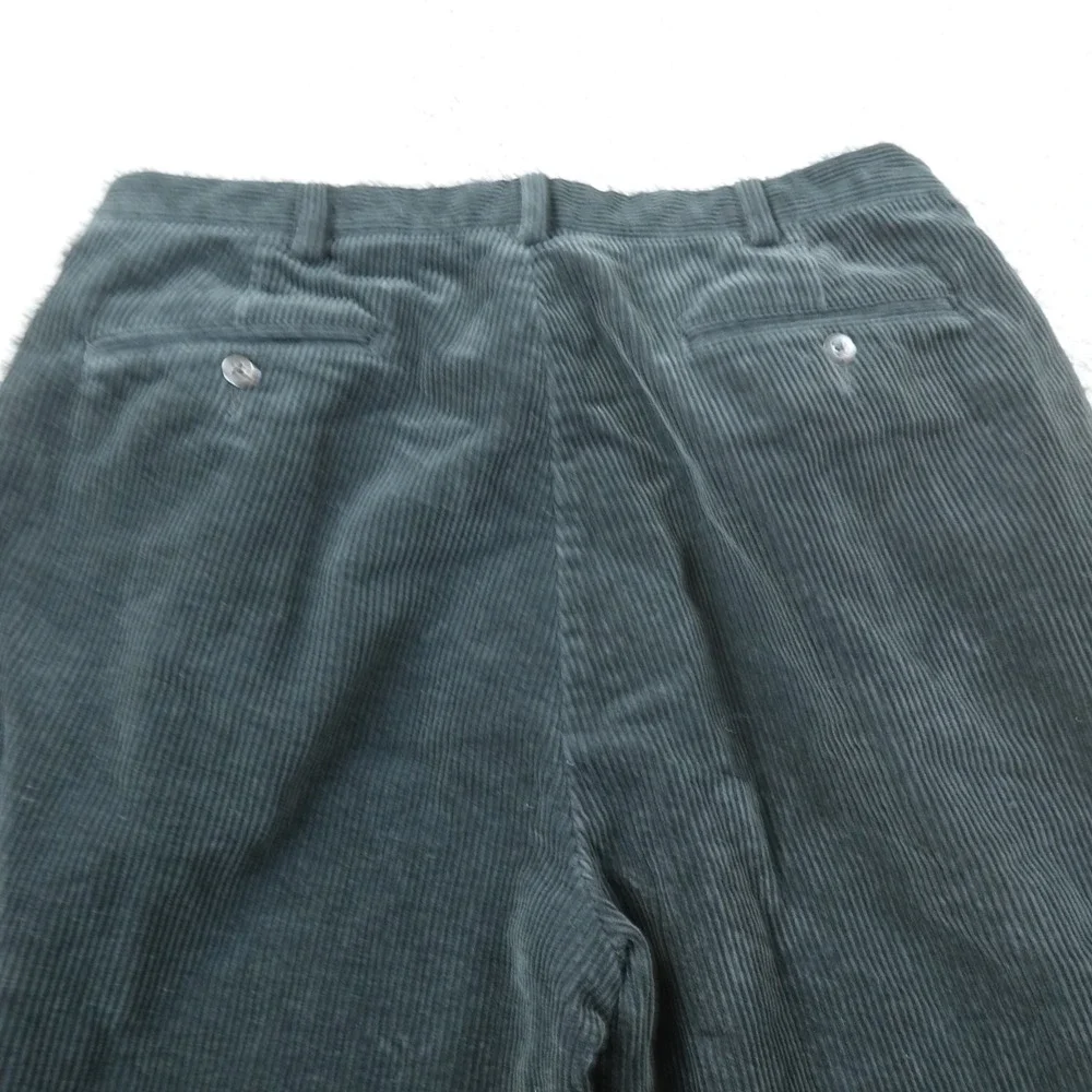 VTG Ralph Lauren‎ Pants Mens 35X32 Black Corduroy Andrew Chino Trouser Pleated